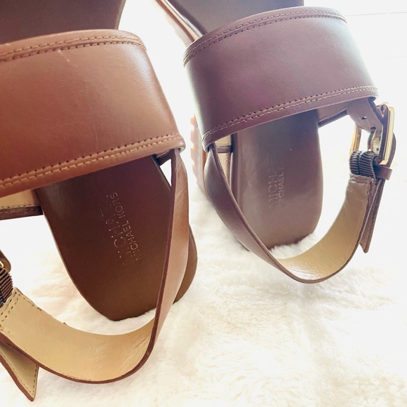 Michael Michael Kors Womens Marlon Leather Flatform Platform Sandals - Picture 5 of 5